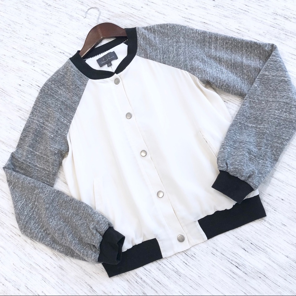 Patterson J. Kincaid Silk Varsity Jacket size S